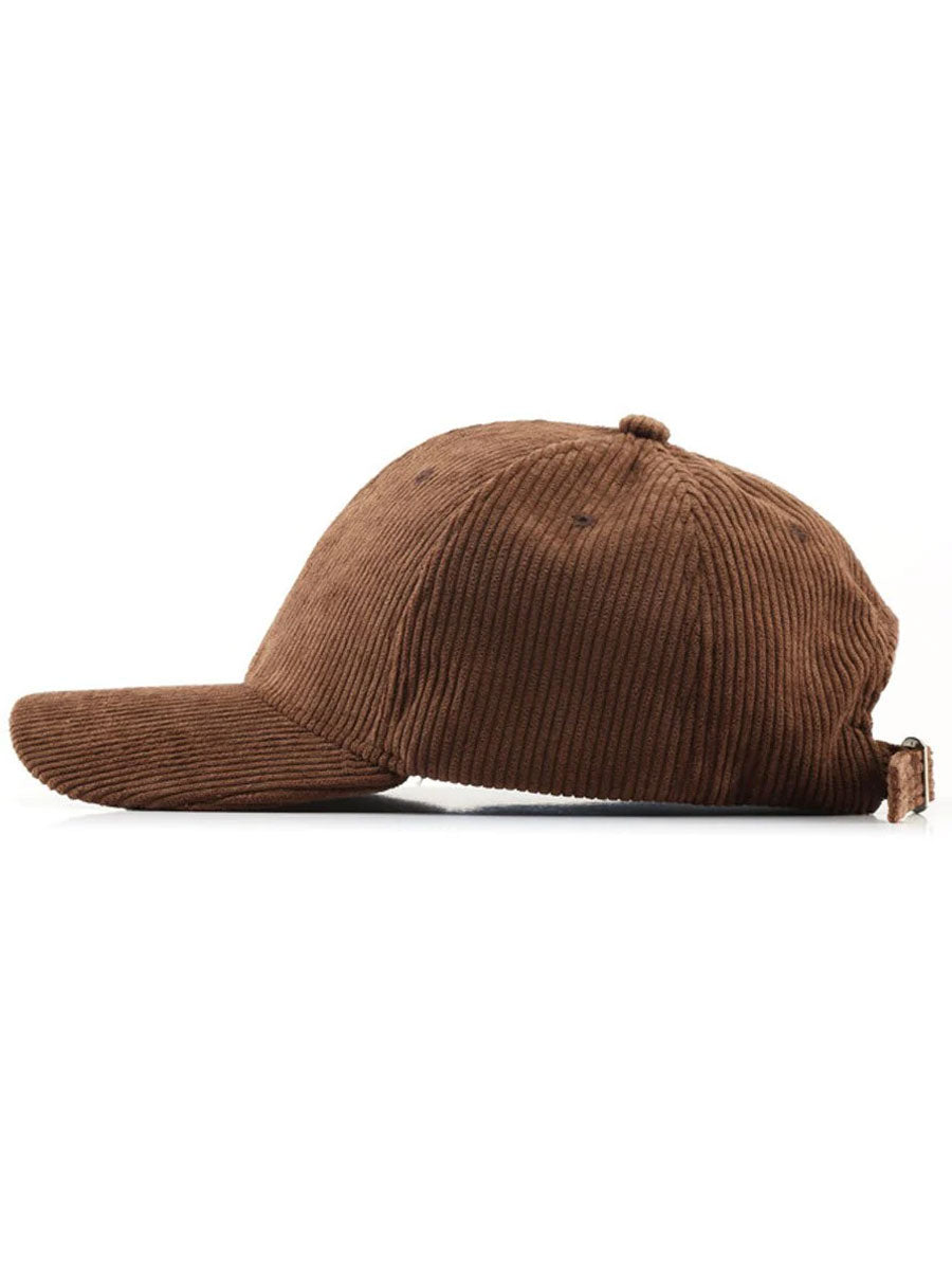 Lässige warme Retro-Baseballcap aus Cord im Sportlook