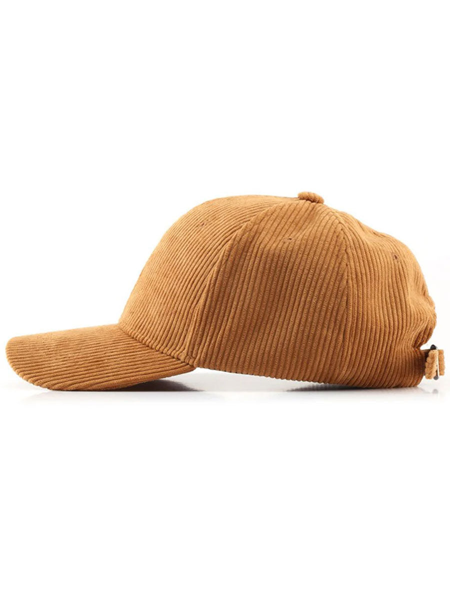 Lässige warme Retro-Baseballcap aus Cord im Sportlook