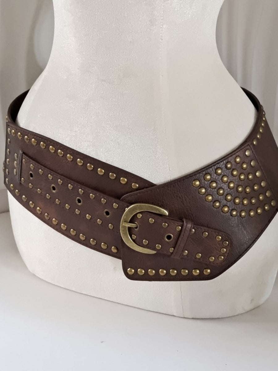 Vintage-Taillengürtel im Western-Stil mit Nieten
