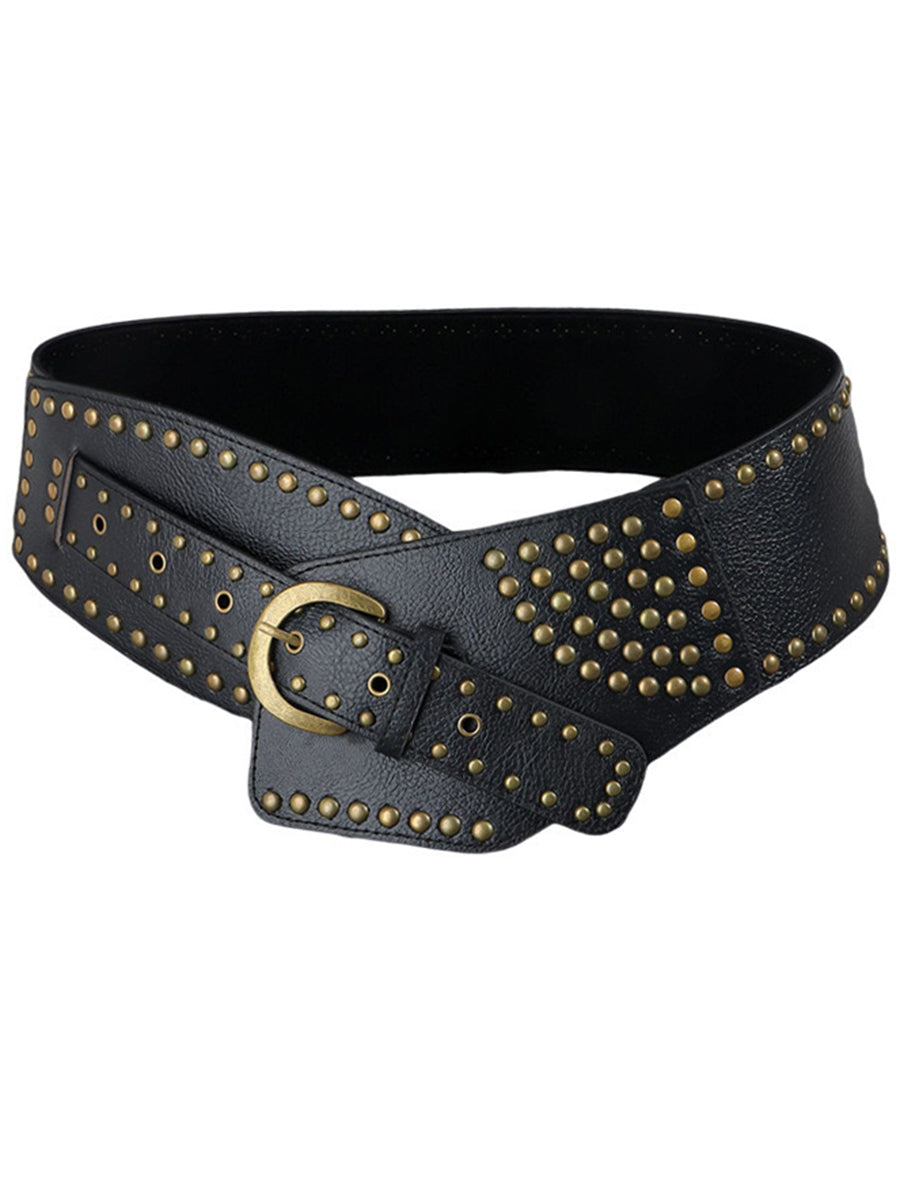 Vintage-Taillengürtel im Western-Stil mit Nieten