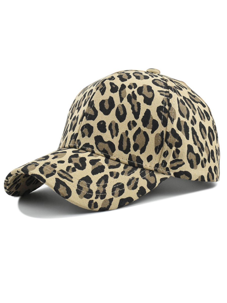 Lässige Retro-Baseballcap mit Leopardenmuster