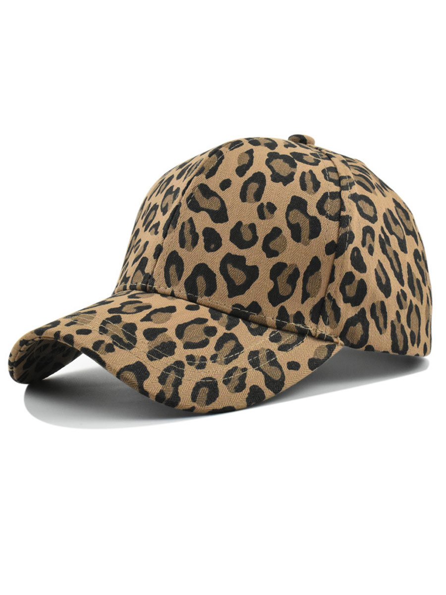 Lässige Retro-Baseballcap mit Leopardenmuster