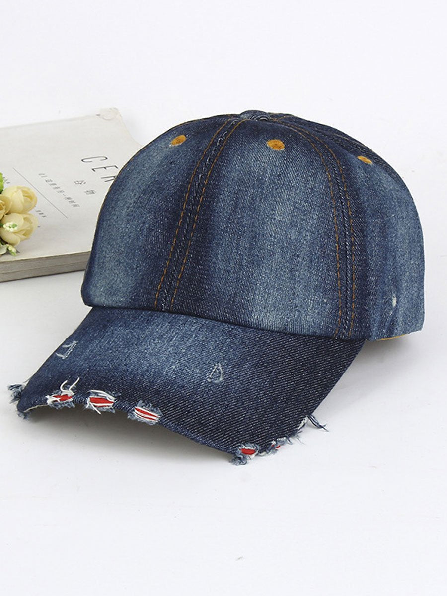Lässige modische Baseballcap aus Denim mit Sonnenschutz im Sportlook
