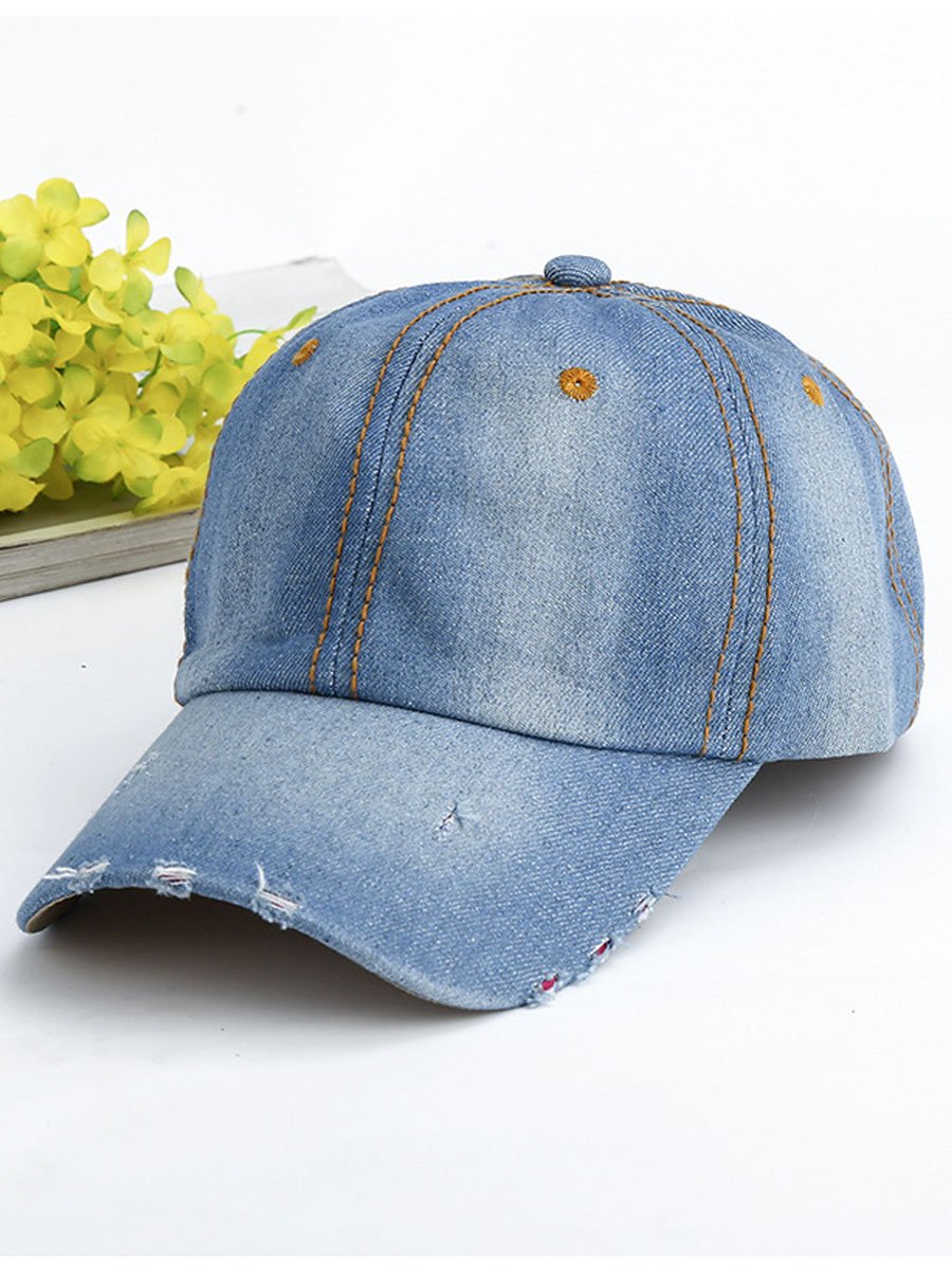 Lässige modische Baseballcap aus Denim mit Sonnenschutz im Sportlook