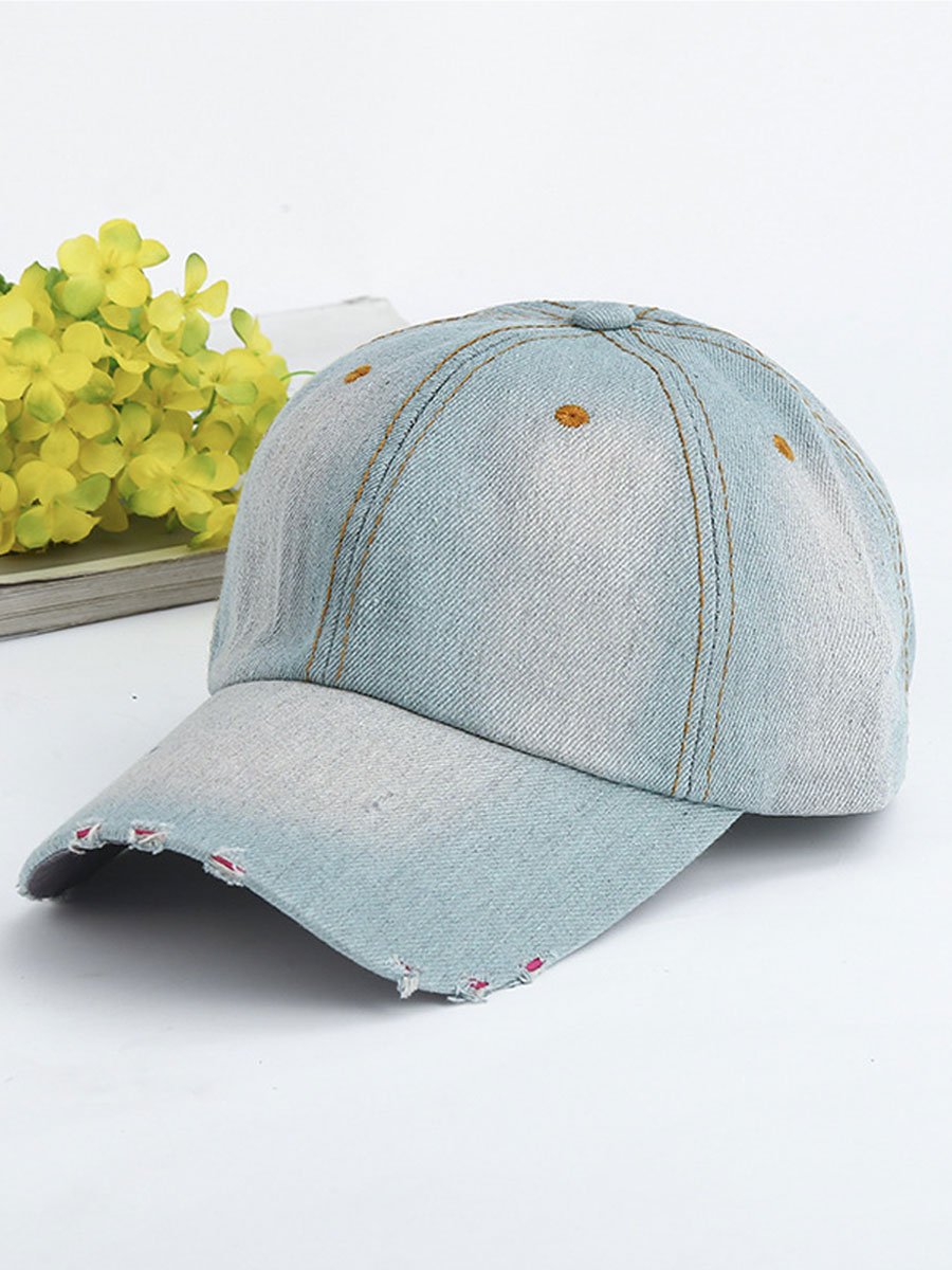 Lässige modische Baseballcap aus Denim mit Sonnenschutz im Sportlook