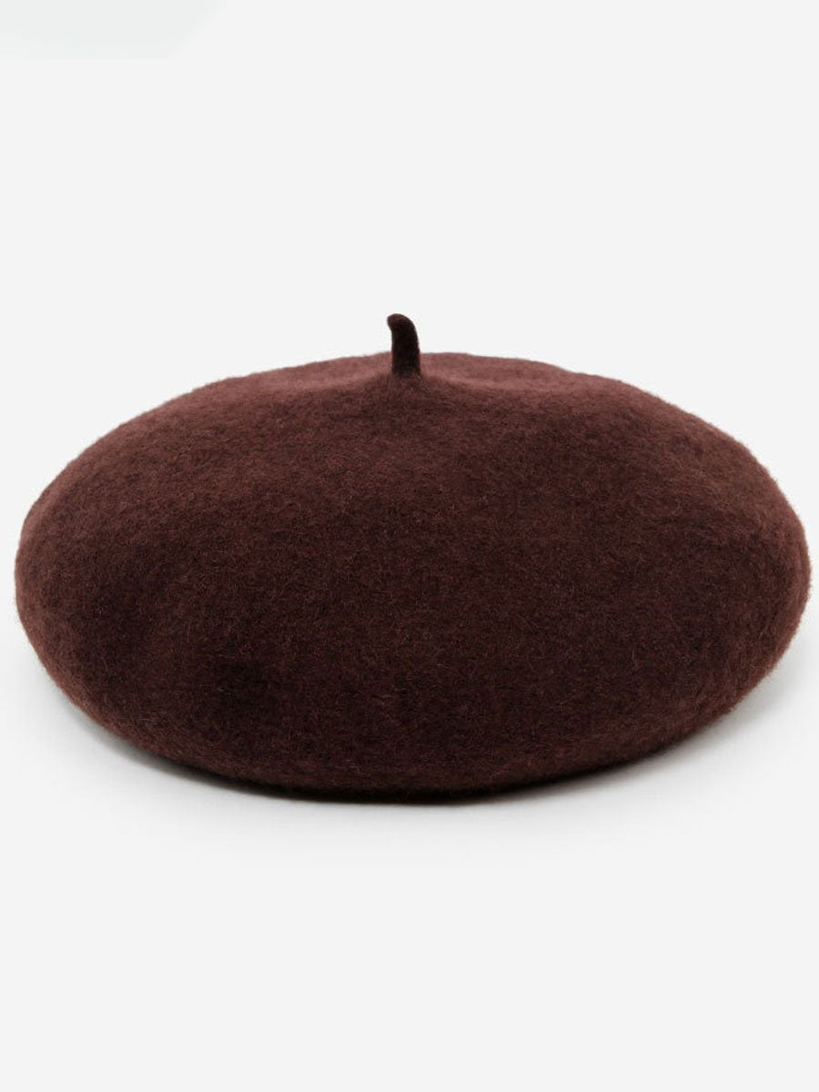 Modische Retro-Baskenmütze aus Wolle für Herbst und Winter