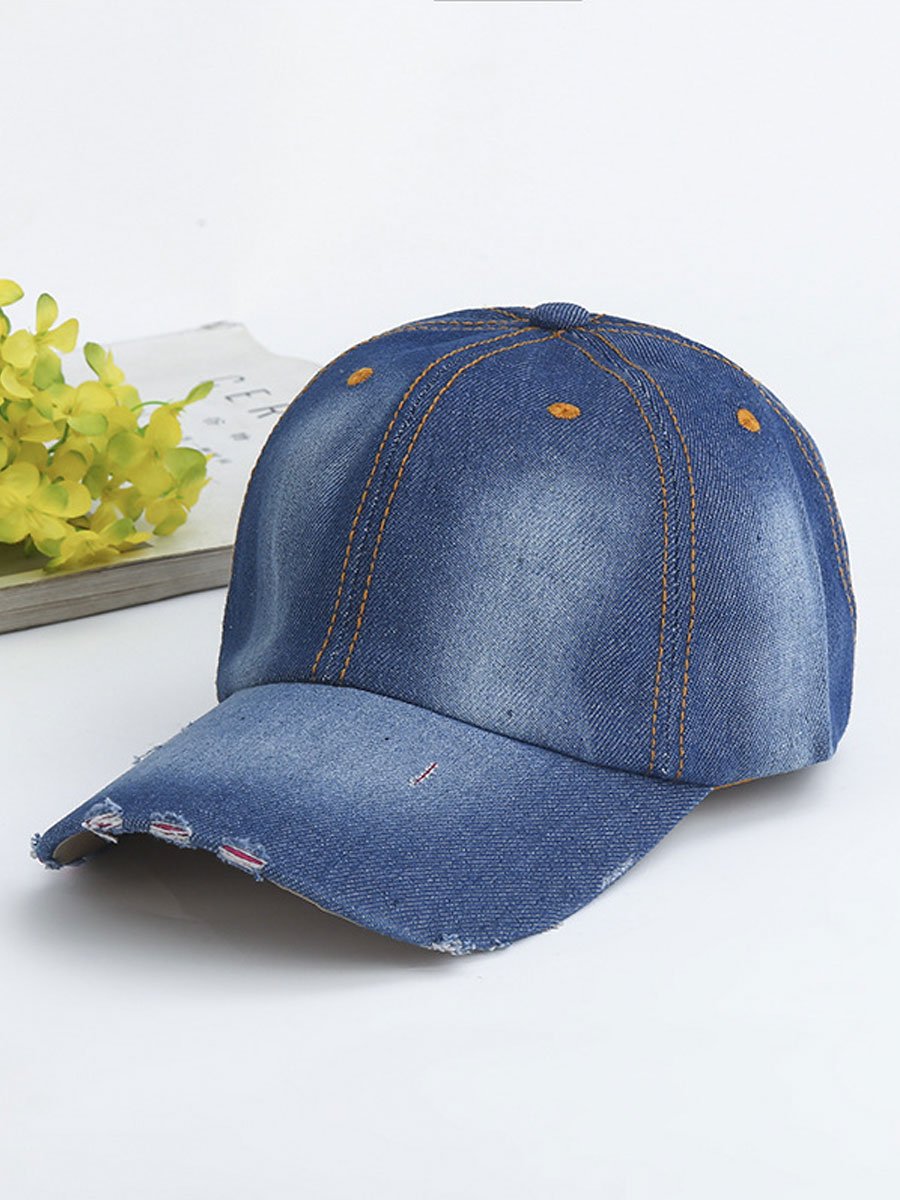 Lässige modische Baseballcap aus Denim mit Sonnenschutz im Sportlook